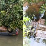 Chikkamagaluru car fell into tunga river