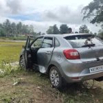 Driver loses control of car and falls into lake elderly woman dies two others in critical condition Ripponpet Shivamogga