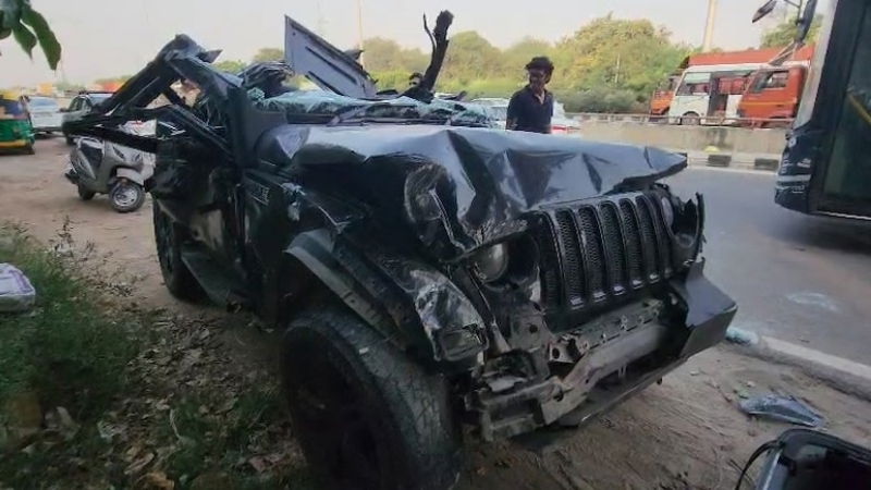 Haryana Gurugram Thar Accident 1