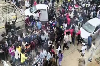Hassan Udayagiri Layout Lathi Charge