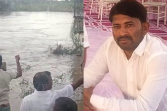 Vijayapura Doni river bridge flooded Biker drowned while trying to cross