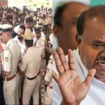 h.d.kumaraswamy Maddur Stone Pelting