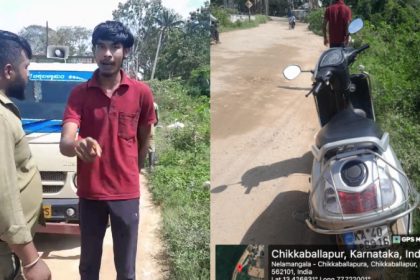 ರಸ್ತೆಗೆ ಕಸ ಸುರಿಯುತ್ತಿದ್ದಾಗಲೇ ಸಿಕ್ಕಿಬಿದ್ದ ಯುವಕನ ಬೈಕ್ ಸೀಜ್! 11 A young mans bike seized after he caught throwing garbage on the road in chikkaballapura