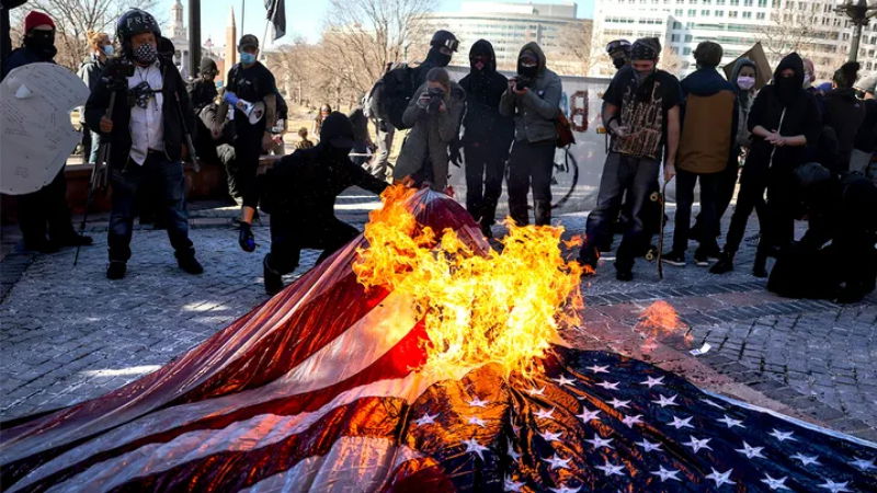 American flag burners