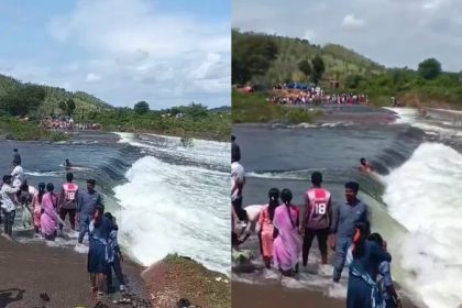 ವಾಣಿವಿಲಾಸ ಸಾಗರ ಜಲಾಶಯದ ನೀರಿನಲ್ಲಿ ಕೊಚ್ಚಿಹೋದ ಯುವಕ - ಅದೃಷ್ಟವಶಾತ್ ಪಾರು 21 Chitradurga VV Sagar Dam Youth Drown