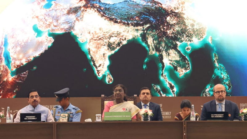 ಹವಾಮಾನ ಬದಲಾವಣೆಯ ಜಾಗತಿಕ ಸವಾಲೆದುರಿಸಲು ಭಾರತ ಬದ್ಧ: ದ್ರೌಪದಿ ಮುರ್ಮು 3 Droupadi Murmu ISA New delhi