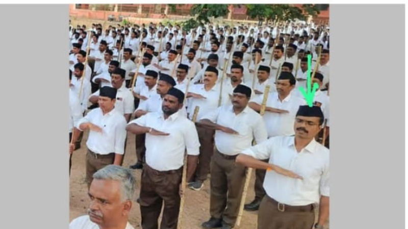 Government doctor nagaraj participates in RSS procession in Sedam 2