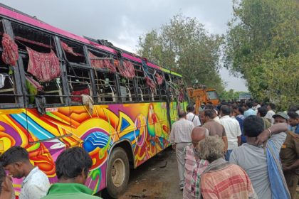 Kolar Bus Overturn
