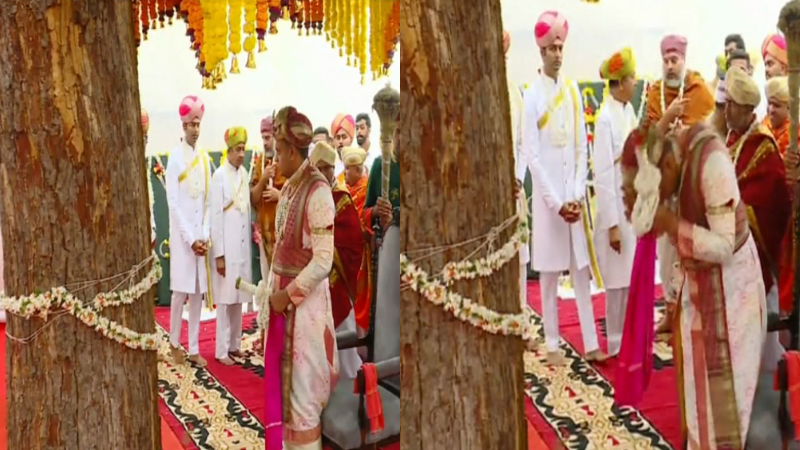 Mysuru Dasara 2025 Yaduveer Wadiyar Performs Pooja To Banni Tree