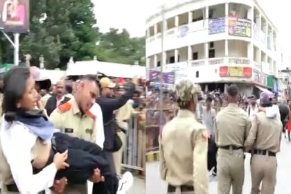 Mysuru Young Woman Faints while watching jamboo savari