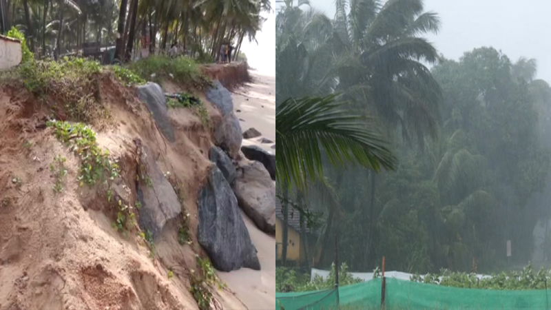 ಮೊಂಥಾ ಚಂಡಮಾರುತ ಎಫೆಕ್ಟ್; ಕಾಪುವಿನ ಮಟ್ಟು ಬೀಚ್ನಲ್ಲಿ ಕಡಲ್ಕೊರೆತ 2 mattu beach sea erosion