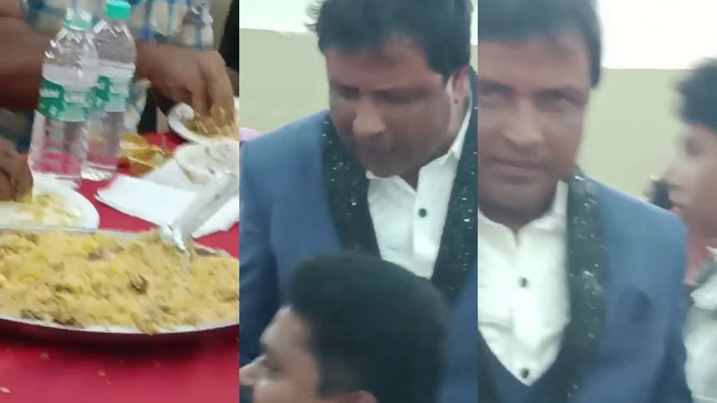 ಮುಸ್ಲಿಂ ಮದುವೆ ಮನೆಯಲ್ಲಿ ಊಟಕ್ಕೆ ಕುಳಿತಿದ್ದ ಹಿಂದೂ ವ್ಯಕ್ತಿಯನ್ನ ಏಳಿಸಿ ಅಪಮಾನ 1 muslim marriage hindu man