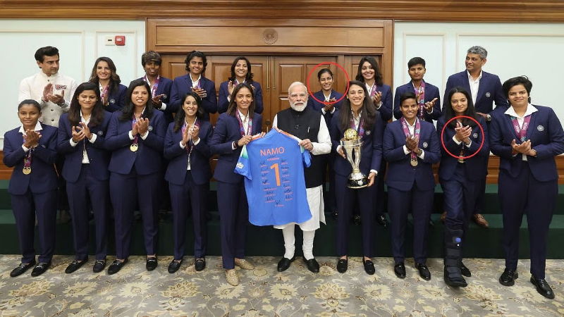 ಪ್ರತೀಕಾ ಕೊರಳಲ್ಲಿ ವಿಶ್ವಕಪ್ ಪದಕ - ಅಭಿಮಾನಿಗಳ ಮನಗೆದ್ದ ಅಮನ್ಜೋತ್ ಕೌರ್ 3 Amanjot kaur and prateeka rawal