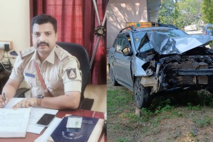 Five injured including Gabbur police station PSI after car hits tree In Raichur