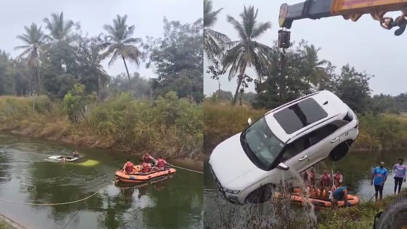 Mandya VC Canal Car Fell