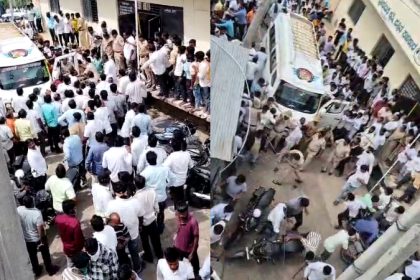 PKPS Elections BJP Congress members clashRanna Belagali Mudhol