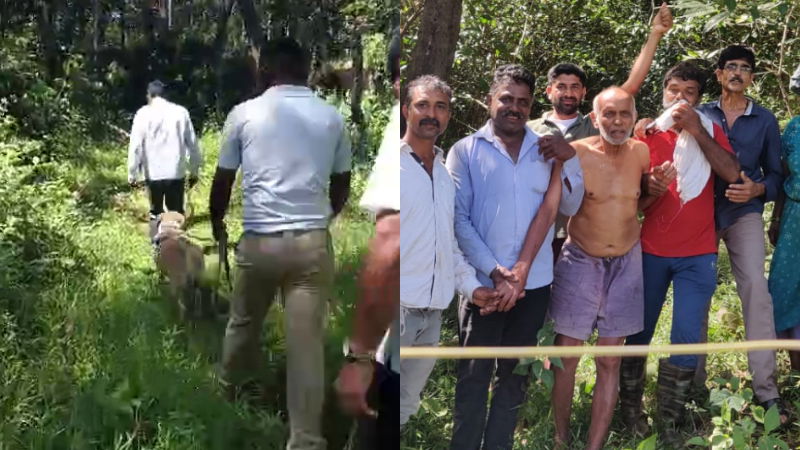 Police dog finds 75 year old doctor lost in forest in Chikkamagaluru Koppa
