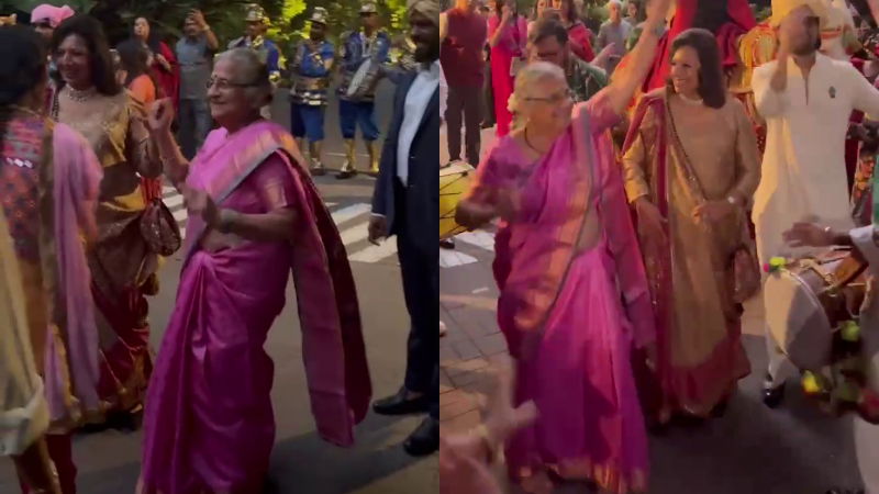 ಮದುವೆಯಲ್ಲಿ ಸಖತ್ ಸ್ಟೆಪ್ ಹಾಕಿದ ಸುಧಾಮೂರ್ತಿ, ಕಿರಣ್ ಮಜುಂದಾರ್ ಷಾ - ವಿಡಿಯೋ ವೈರಲ್ 1 Sudhamurty Kiran mazumdar shaw