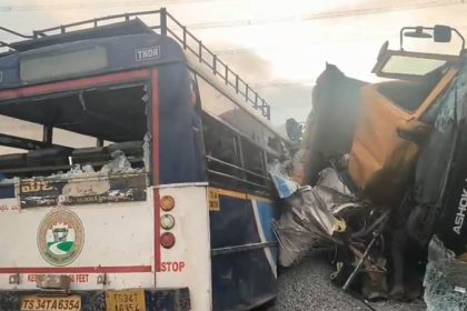 Telangana Bus Truck Accident