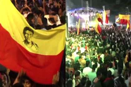 ಗಡಿನಾಡು ಬೆಳಗಾವಿಯಲ್ಲಿ ಕನ್ನಡ ರಾಜ್ಯೋತ್ಸವ ಸಂಭ್ರಮ - ಮಧ್ಯರಾತ್ರಿ ಜಿಟಿಜಿಟಿ ಮಳೆಯಲ್ಲೇ ಆಚರಣೆ 17 kannada rajyotsav belagavi